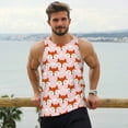 thumbnail image 6 of Pofeuu cute fox pink Print Men's Workout Tank Tops Sleeveless Muscle Gym Shirt Quick Dry-Large, 6 of 7