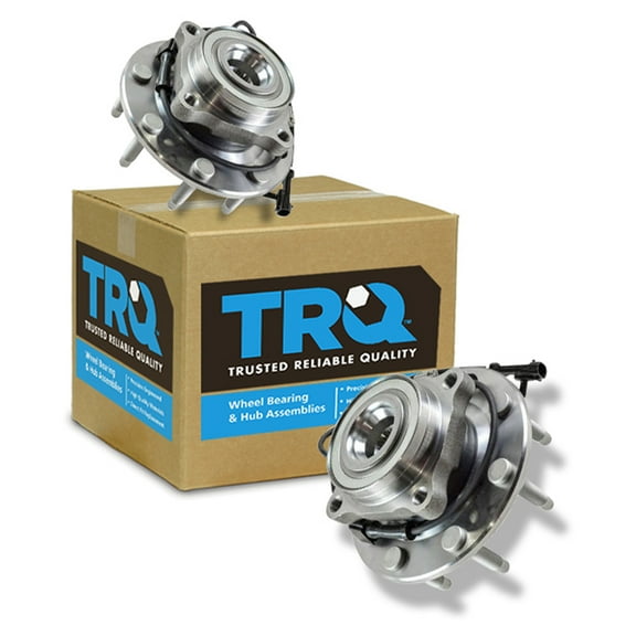 TRQ Front Wheel Hub & Bearing Pair for 01-06 Silverado Sierra 8 Lug HD BHA48548