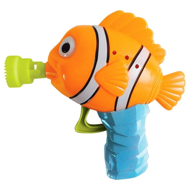 Kid Galaxy Mr. Bubble Clown Fish Gun, Orange/Blue, 5.25 X 4.5 X 2