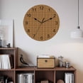 thumbnail image 3 of Wall Clock Brown Rattan Clocks PVC Silent Non-Ticking Battery Operated Decorative Vintage Striped Lines Round Clock for Home Living Room Kitchen Bedroom Office School Wall Decor 10 Inch, 3 of 9