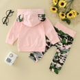 thumbnail image 4 of XBASW Toddler Baby Girl's Sweatsuit 2PCS Outfits Long Sleeve Hoodie Sweatshirt + Jogger Sweatpants with Pockets Set Fall Winter Clothes 0-24M, 4 of 7