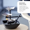 thumbnail image 5 of Fuente de escritorio, máquina de sonido relajante para decoración del hogar con bomba automática, lavabo profundo y rocas de río naturales. Relajación zen en interiores para la oficina, la sala de es, 5 of 5