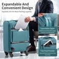 thumbnail image 5 of Ktaxon 20" Carry-on Luggage Softside Suitcases Oragnizer Bag with 360° Spinner Wheels Lightweight Travel Suitcase, Peacock Blue, 5 of 11