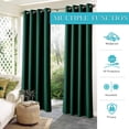 thumbnail image 5 of 4 Panels Upgraded Outdoor Curtains Garden Patio Gazebo Sunscreen Blackout Curtains, Thermal Insulated Curtains with Grommet | Waterproof & Windproof & UV-protection & Mildew Resistant, Green 52*108in, 5 of 12