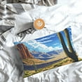 thumbnail image 5 of Pofeuu Western Desert Cactus Print Polyester Microfiber Plush Pillowcases, Super Soft and Cozy Pillow Case Covers with Envelop Closure（Pillow core not included）-16"x24", 5 of 6