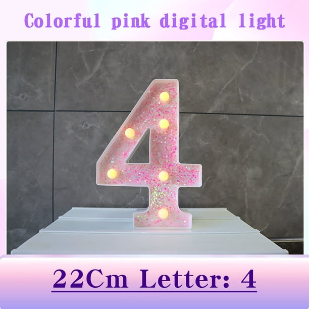 Xihbxyly Lámpara Led Colorida con Letras Decorativas Portátiles, Luz Led de Subtítulos Moderna, Decoración para Fiestas En Casa, Ambiente Romántico y Cálido, Material Abs+Pp, Funciona con Pilas.