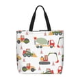 thumbnail image 1 of Fotbe Excavator Bolsa Tote con Estampado para Mujer, Bolsos con Cremallera, Bolsa de Hombro Casual de Gran Capacidad con Bolsillos Internos, 1 of 7
