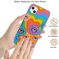 thumbnail image 2 of Hippie Rainbow Case Compatible with iPhone 14 Plus,Unique Art Design TPU Bumper Cover Case, 2 of 6