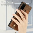 thumbnail image 4 of Nalacover Case for Samsung Galaxy S20+ Wallet Case with Card Holder & Zipper Pocket, 360° Rotation Ring Kickstand Premium PU Leather Cover, Shockproof Magnetic Button Flip Stand Phone Case,Brown, 4 of 9