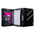 thumbnail image 6 of Case It 1.5"' Dual D-Ring Z-shaped Zipper Binder, 3" capacity, Black, Z-176, 6 of 10