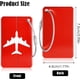 thumbnail image 3 of (Rojo)Etiqueta de equipaje de avión 6x Etiqueta de maleta de aleación de aluminio con cuerdas de acero inoxidable y etiqueta de nombre para evitar la pérdida de bolsos y maletas, etiqueta de maleta d, 3 of 5