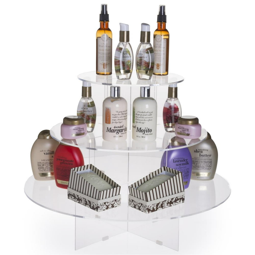Acrylic Riser Display Stand, Tall Tiered Fixture, 24"H, Tabletop Retail