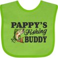 thumbnail image 3 of Inktastic Pappy's Fishing Buddy Boys Baby Bib, 3 of 4