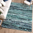 thumbnail image 6 of Addison Rugs Mayfield Premium Machine Washable Transitional Stripes Teal Rectangle Rug, 10' x 14', 6 of 6