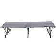 thumbnail image 3 of Outsunny 2 Person Folding Camping Cot for Adults, 50" Extra Wide Outdoor Portable Sleeping Cot with Carry Bag, Elevated Camping Bed, Beach Hiking, Grey, 3 of 7