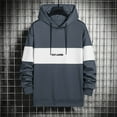 thumbnail image 2 of BXINGOHAI Fashion Hoodies Sweatshirts For Men Color Block Hooded Sweatshirt 2025 Jogging Workout Long Sleeve Pullover Shirts With Pocket Drawstring Today Sales Gray,XXXL, 2 of 6