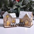thumbnail image 3 of Christmas-village House Decor Wood Rustic Decor With Light Xmas Lantern Decor For Village Collectio, 3 of 5