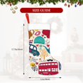 thumbnail image 4 of Daiia London Symbols Print Christmas Stocking，18"Large Knitted Xmas Stocking for Kids, Family Stocking for Fireplace Christmas Holiday Party Decoration, 4 of 7