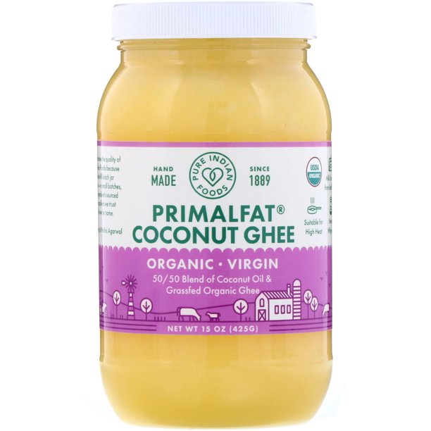 Pure Indian Foods Organic & Virgin PrimalFat Coconut Ghee, 15 oz (425 g