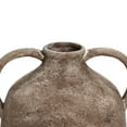 thumbnail image 6 of LuxenHome Marble Brown Ceramic 11.8-Inch Tall Jug Vase with Handles, 6 of 9