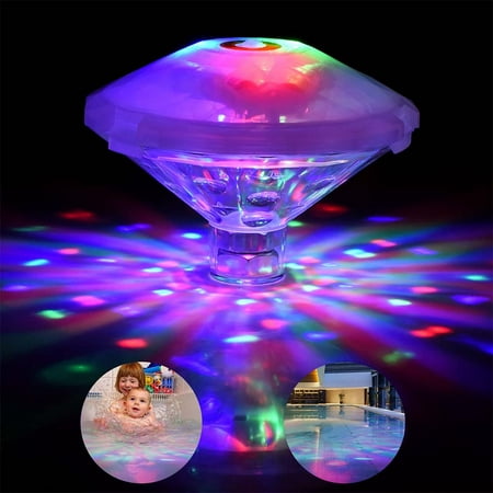 GLiving Underwater LED Disco Light Glow Show Swimming Pool, Waterproof Color Changing Flashing LED Bathroom Pond Spa Hot Tub Party Night
