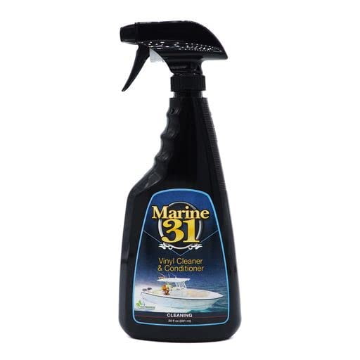 Limpiador y acondicionador de vinilo Marine 31 - Botella pulverizadora de 20 oz - Limpiador y acondicionador de vinilo para muebles marinos y de barco, hogar y patio