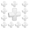 thumbnail image 1 of Conector de PVC de 4 vías en cruz de 1 pulgada para estante de PVC de bricolaje x12, 1 of 7