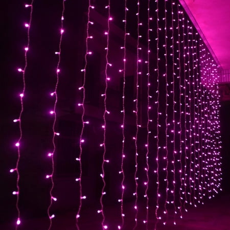 3m X 3m Window Led Curtain Icicle Lights 300 Led Fairy String Light Indoor Decoration Living Room Bedroom For Christmas Festival Wedding Party