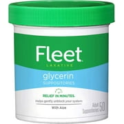 Fleet Laxative Glycerin Suppositories for Adult Constipation, 50 Count 2 Pack