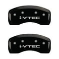 thumbnail image 2 of MGP 4 Caliper Covers Engraved Front & Rear i-Vtec Red finish silver ch Fits select: 2003-2007 HONDA ACCORD EX, 2 of 2