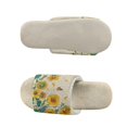 thumbnail image 3 of Psesaysky Soft House Slipper for Women Men Yellow Sunflowers Print Open Toe Indoor Slipper Soft Sole Casual Home Slide Shoes, Size 4.5-5.5, 3 of 7