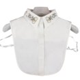 thumbnail image 4 of Cuello falso versátil Nuevo estilo de cuello falso en otoño e invierno Camisa para niños Camisa con perlas de gasa y perlas de diamantes de imitación Cuello falso, 4 of 5