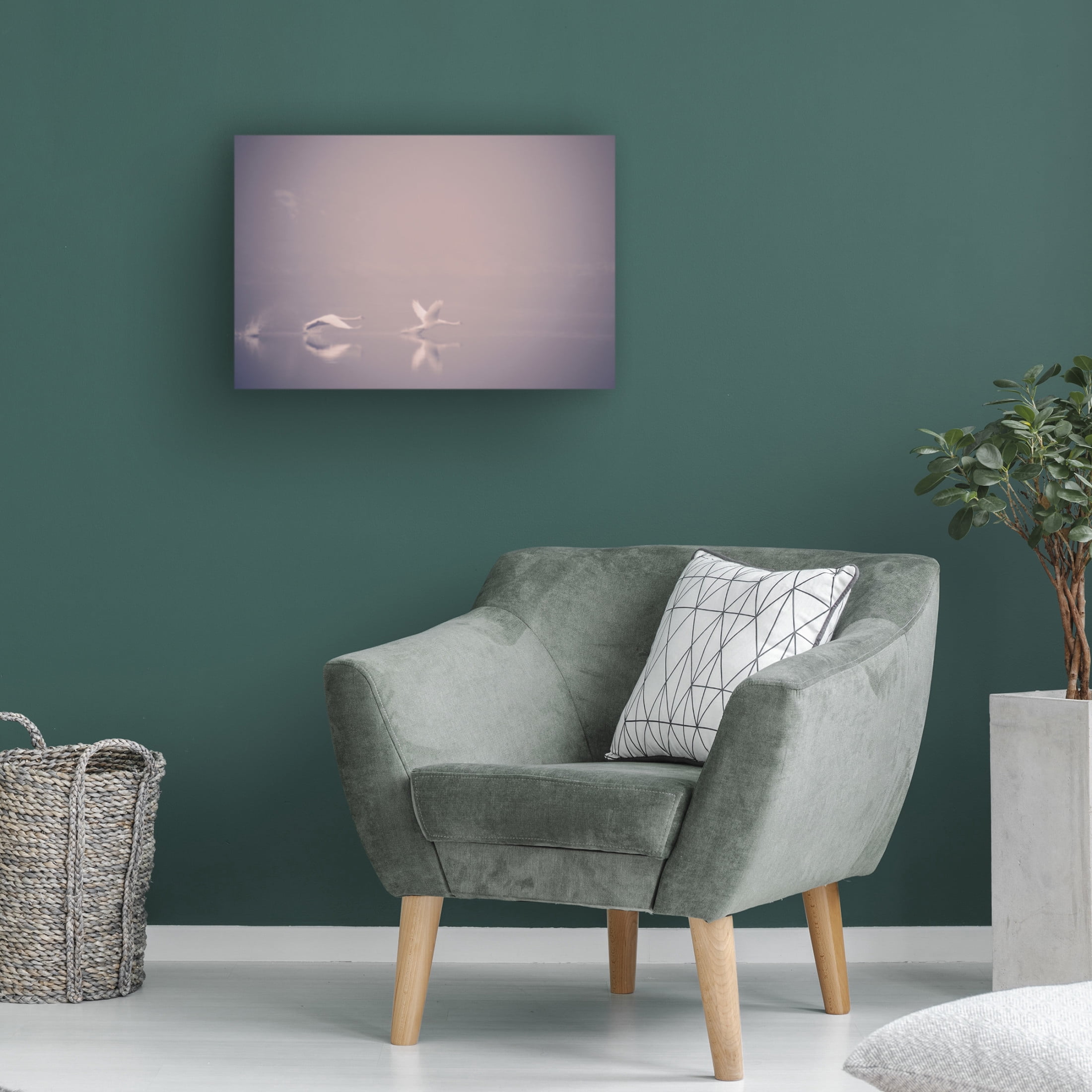 Canvas Wall Art - Jonas Dalheim 'Foggy Takeoff' Wall Art for Living Room, Bedroom, or Office Décor by Trademark Fine Art - 32 x 22 Inches
