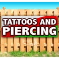 thumbnail image 1 of Tattoos and Piercing 13 oz Vinyl Banner With Metal Grommets, 1 of 4