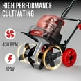 thumbnail image 5 of MZK 12-Inch Corded Electric Tiller/Cultivator for Gardening, 8-inch tillling Depth with Adjustable Wheels, 10- Amp Electric Garden Rototiller for Garden Soil Digging, 5 of 7