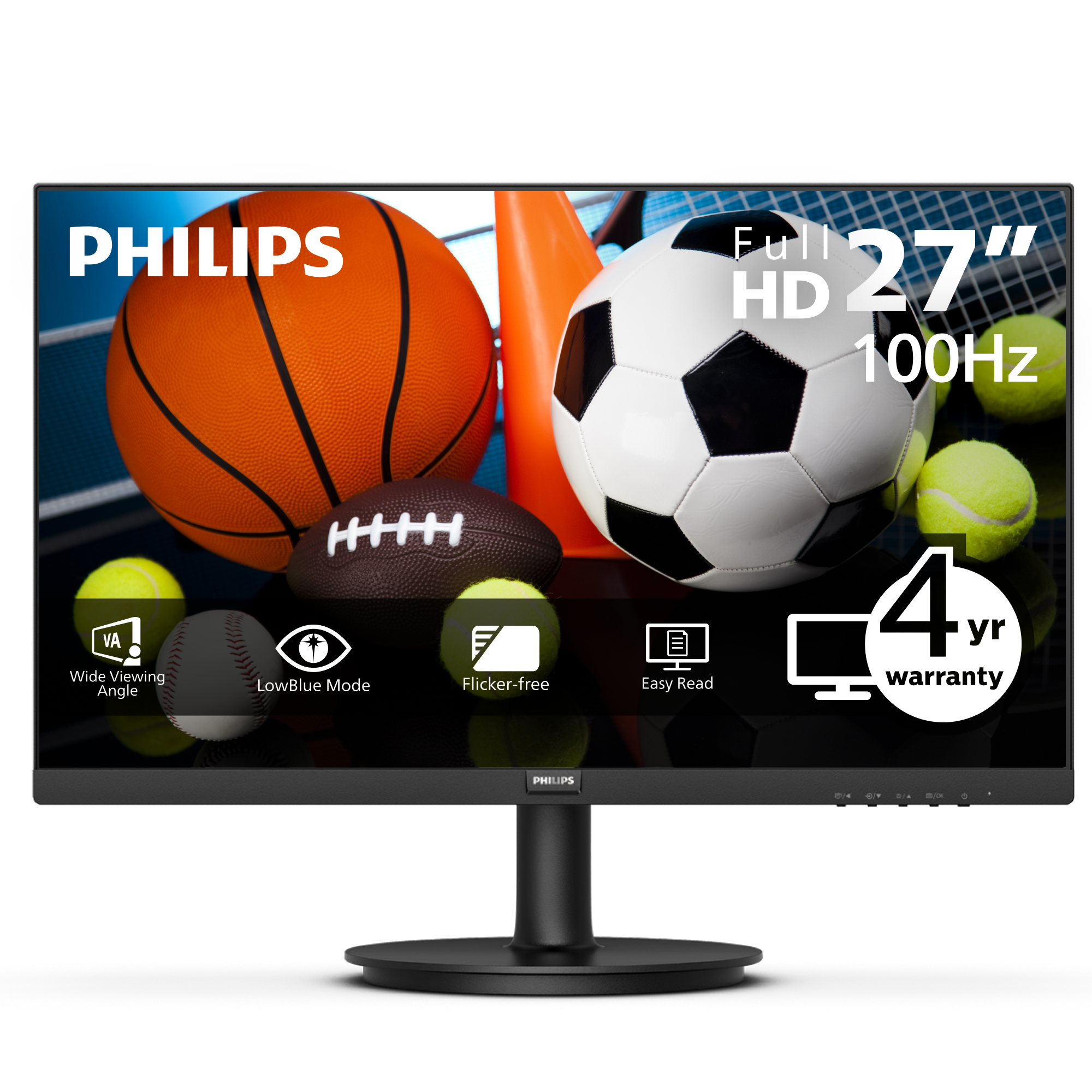 Philips V-Line 27" Full HD LED Monitor, 1920x1080 photo 1