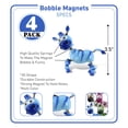 thumbnail image 4 of CoTa Global Zebra Refrigerator Bobble Magnets Set of 4 - Assorted Color Fun Cute Zoo Wild Life Animal Bobble Head Magnets For Kitchen Fridge, Locker, Home Decor, Cool Office Novelty - 4 Pack, 4 of 5
