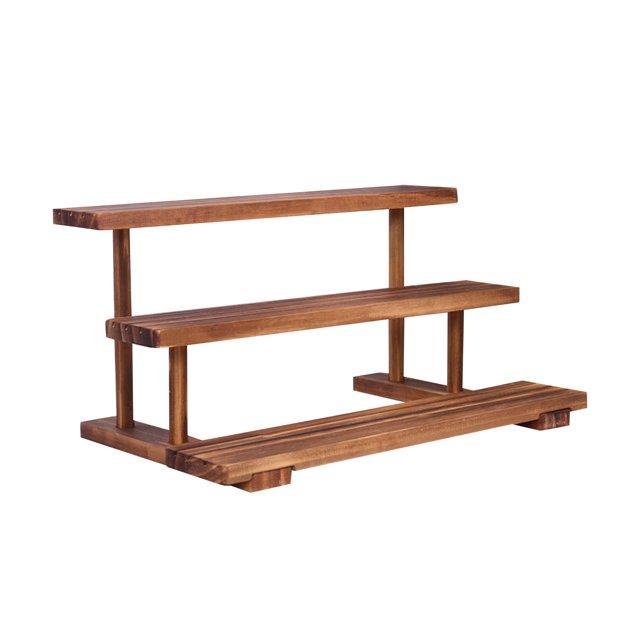 lionlar Wood Display Riser Jewelry Organizer Rack Fashion Decoration Collectibles Display Stand Showcase Fixtures for Figurines Hotel 3 Layer
