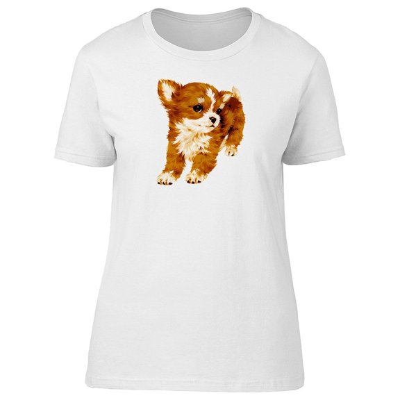 Adorable Puppy Stretching Tee Women's -Image by Shutterstock