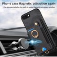 thumbnail image 4 of Phone Case for iPhone 7plus 8plus 7/8 Plus Wallet Cover with Screen Protector and Wrist Strap Lanyard RFID Card Holder Ring Stand Cell Accessories i Phone7s 7s + 7+ 8s 8+ Phones8 7p 8p Women Men Black, 4 of 13