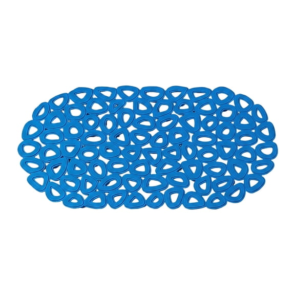 Non-Slip Shower Mat with Suction Cups – 25.5x12.9 Inch Bath Mat for Tub, Fast-Draining & Mold-Resistant (Light Blue, BPA-Free)