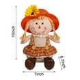 thumbnail image 3 of Fall Festival Scarecrow Doll with Sunflower - 11.8 Inch Fabric Home Decor for Autumn Thanksgiving Harvest Seasonal Display, Handmade Decorative Figurine for Mantel Table Porch Holiday Decorations, 3 of 5