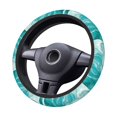 thumbnail image 2 of Balery Teal Turquoise 1 Fundas elásticas antideslizantes para volante, funda protectora universal para hombre y mujer, 15 pulgadas, accesorios para coche., 2 of 6