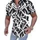 thumbnail image 3 of Camisa De Manga Corta Para Hombre Con Estampado Geométrico, 3 of 8
