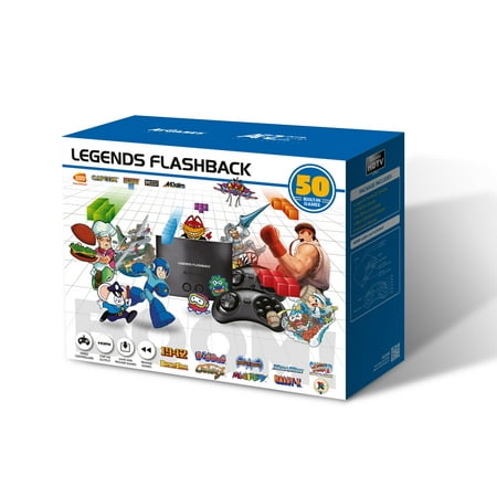 Legends Flashback BOOM! HDMI Game Console, 50 Games, Black, FB8650, 818858029612