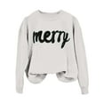 thumbnail image 3 of Merry Christmas Sweatshirts for Women 2025 Long Sleeve Crewneck Casual Cute Xmas Graphic Sweatshirt Pullover Tops, 3 of 6