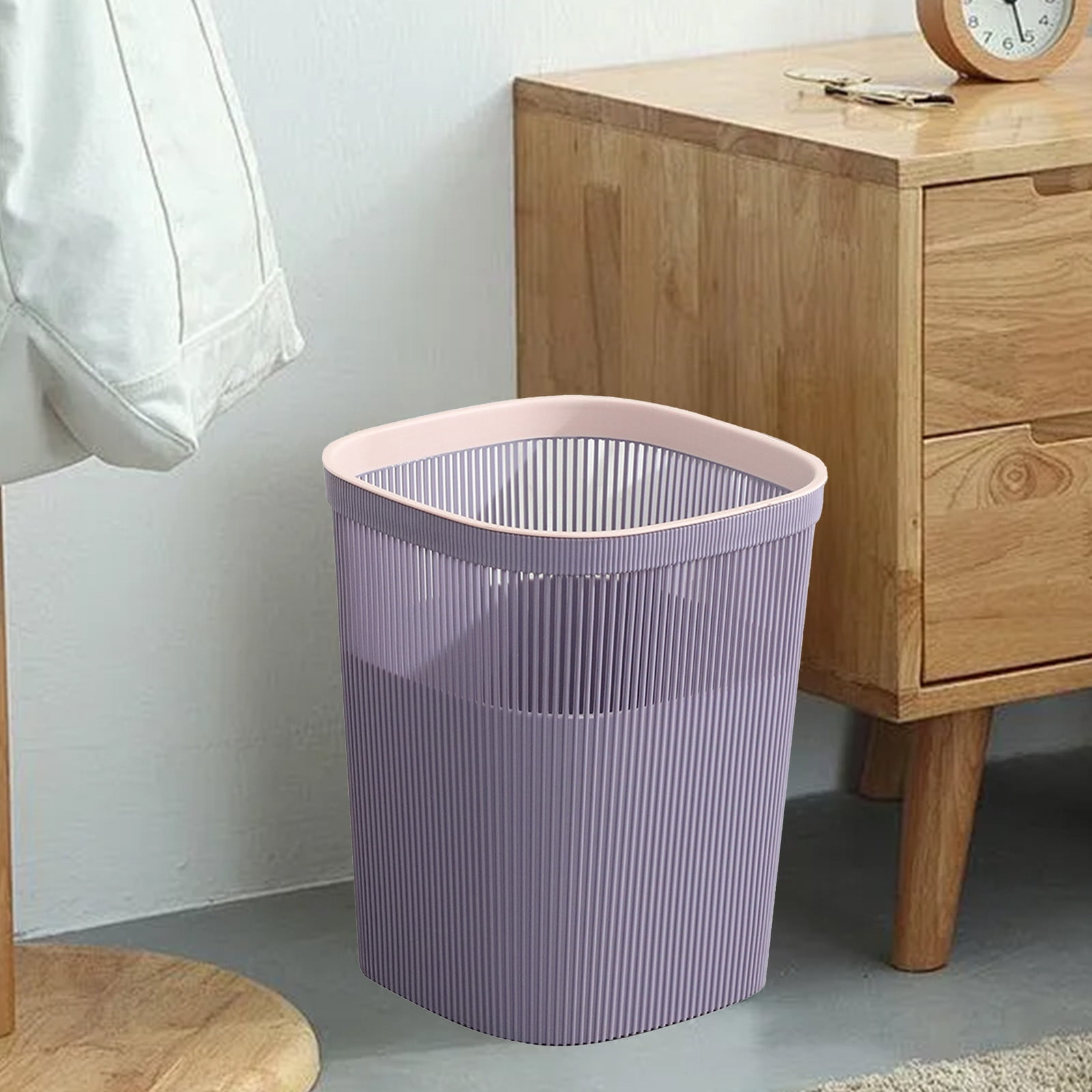Qholemyo Contactless Thickened Large Capacity Trash Can Bathroom Living Room Kitchen Trash Can Indoor Garbage Can