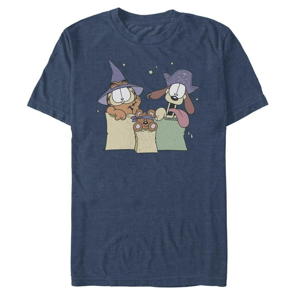 Mens Garfield Cat Dog and Teddy Bear Bag Surprise T Shirt