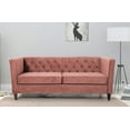 thumbnail image 2 of Uspridefurniture Lisette Velvet 3Pcs Living Room Set, Pink, 2 of 5