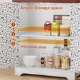 thumbnail image 4 of TOYTEXX White Buffet Sideboard Cabinet with Patterned Doors & Storage for Kitchen or Living Room, 4 of 5
